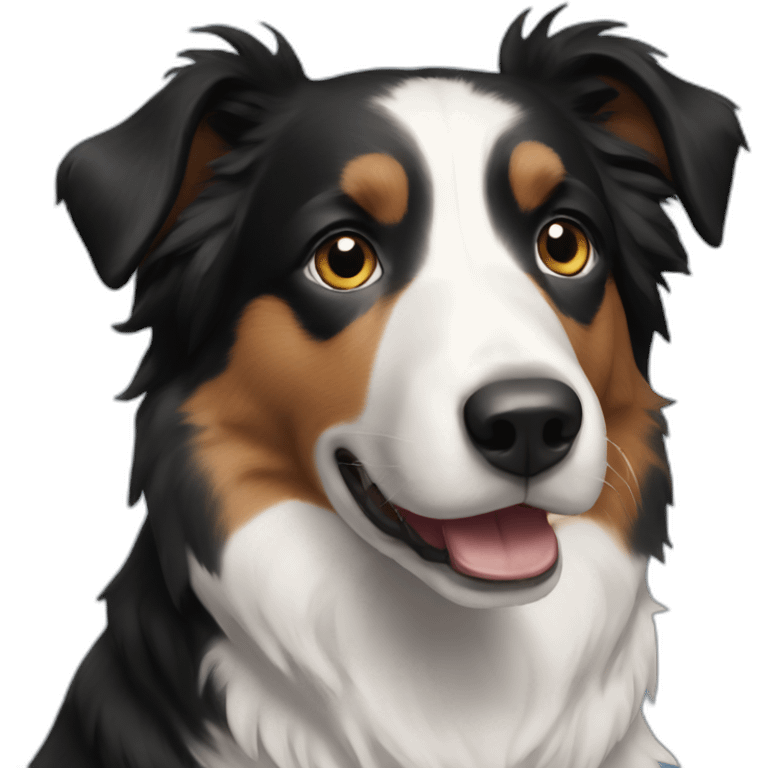 short-hair, black, border-collie emoji