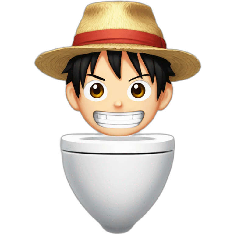 monkey d luffy sur les WC emoji