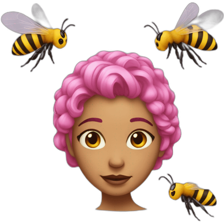 maya-l'abeille pinke haare emoji