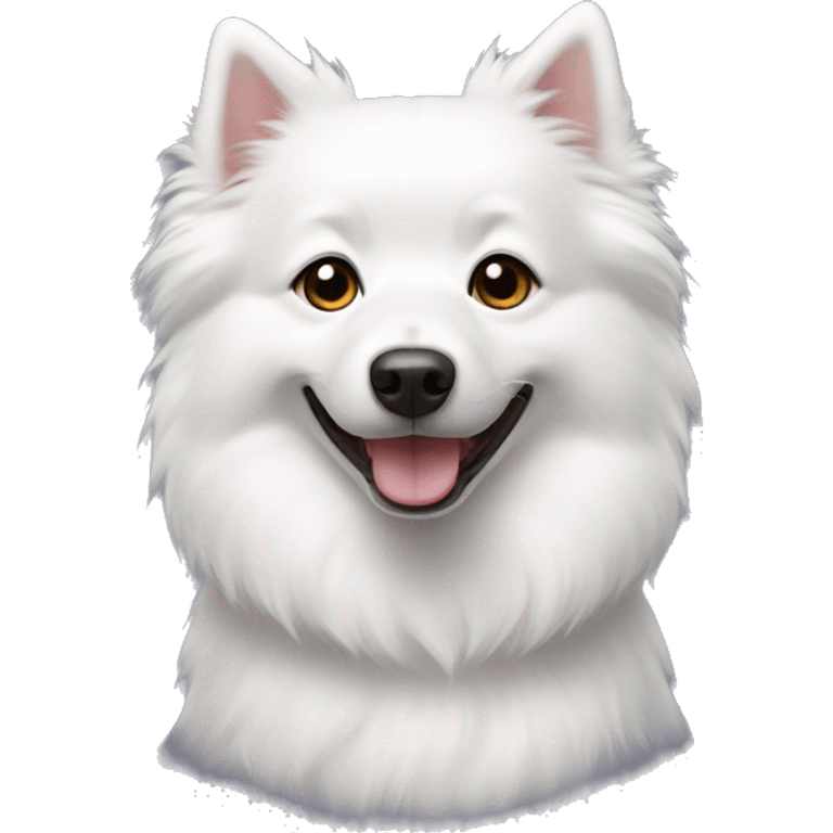 white japanese spitz dog emoji