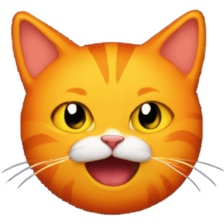 Orange cat at a rave  emoji