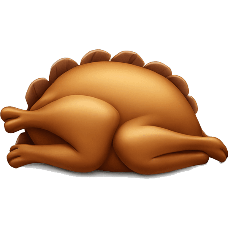 Sleeping cartoon turkey emoji