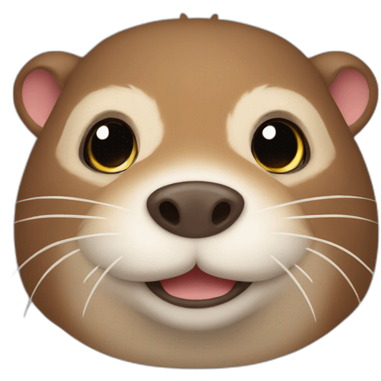 Loutre sur un cochon emoji