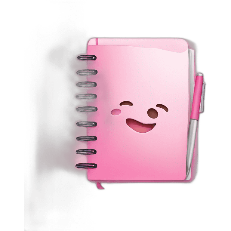 cute pink agenda emoji