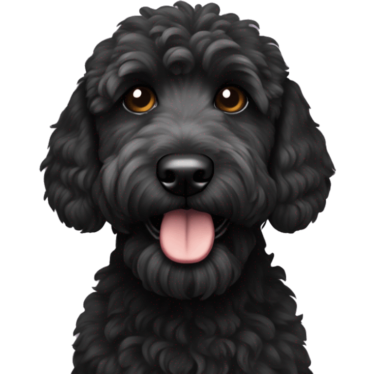 black goldendoodle  emoji