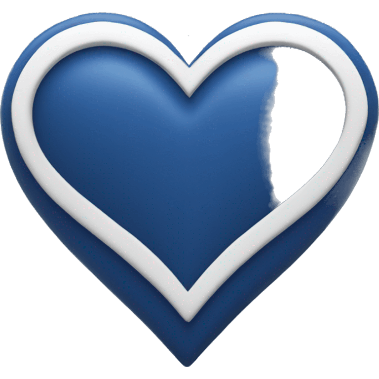 Blue navy heart emoji