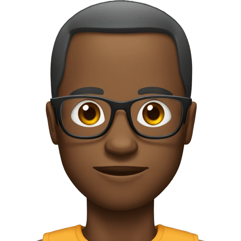 african american muscles with glasses emoji