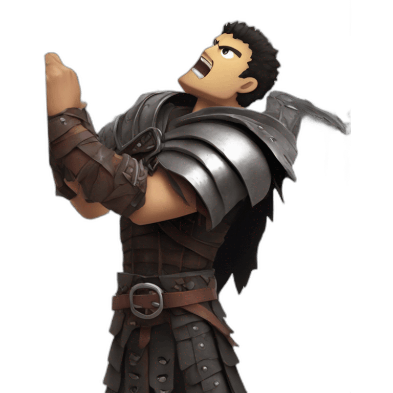 angry berserk guts carrying a huge sword on his shoulder emoji