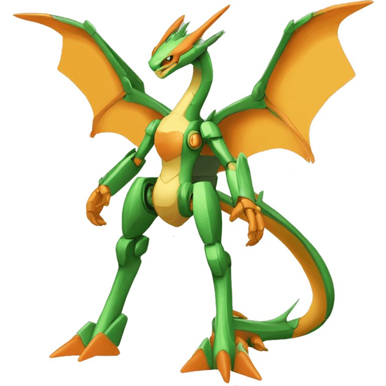 Mechanical Flygon-dragon-Charizard-raptor-Medabot-Mecha full body emoji