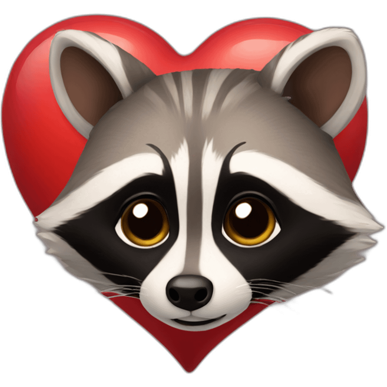 raccoon heart emoji