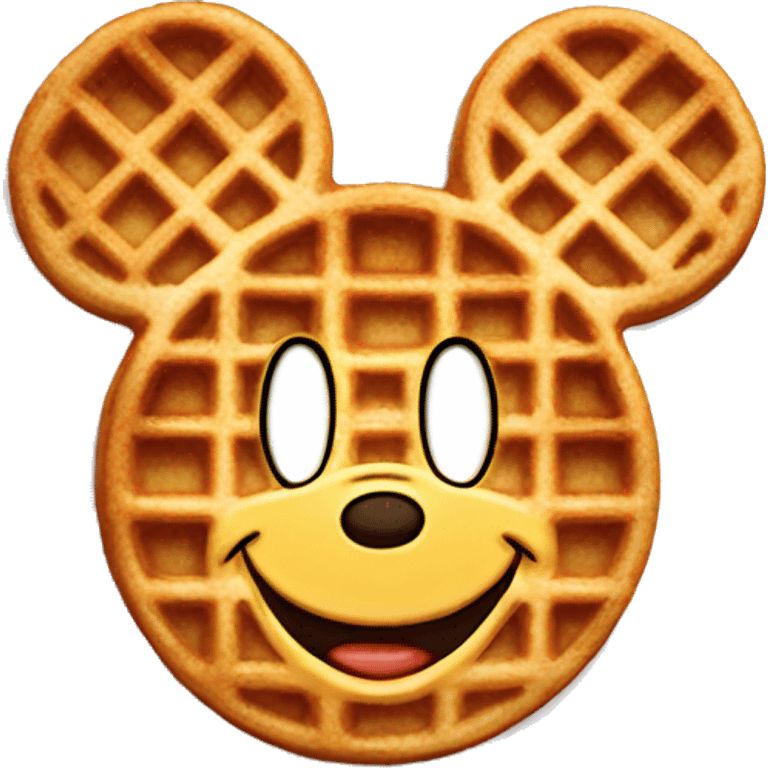 Mickey shaped waffle emoji