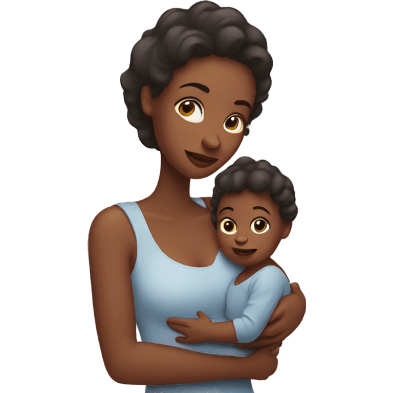 Mom with a baby in her arms emoji