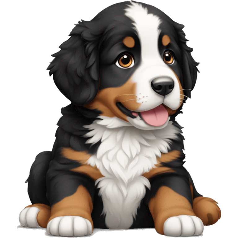 A Bernese Mountain dog puppy emoji