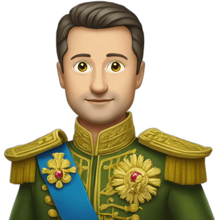 Volodymyr Zelenskyy as prince of Ukraine Empire emoji