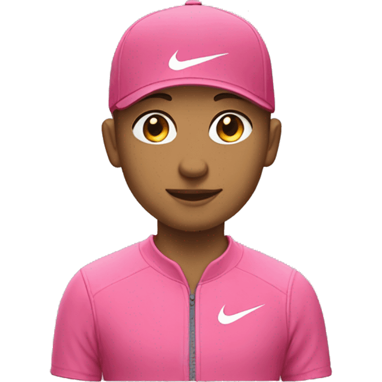 Kai cenar with pink Nike tec emoji