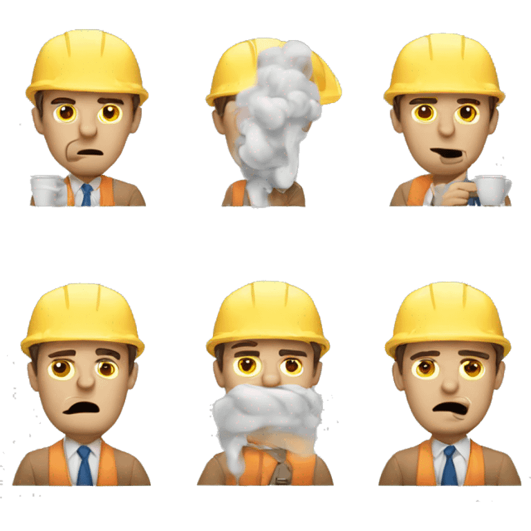 An architect that is sleepy and high on caffeine  emoji