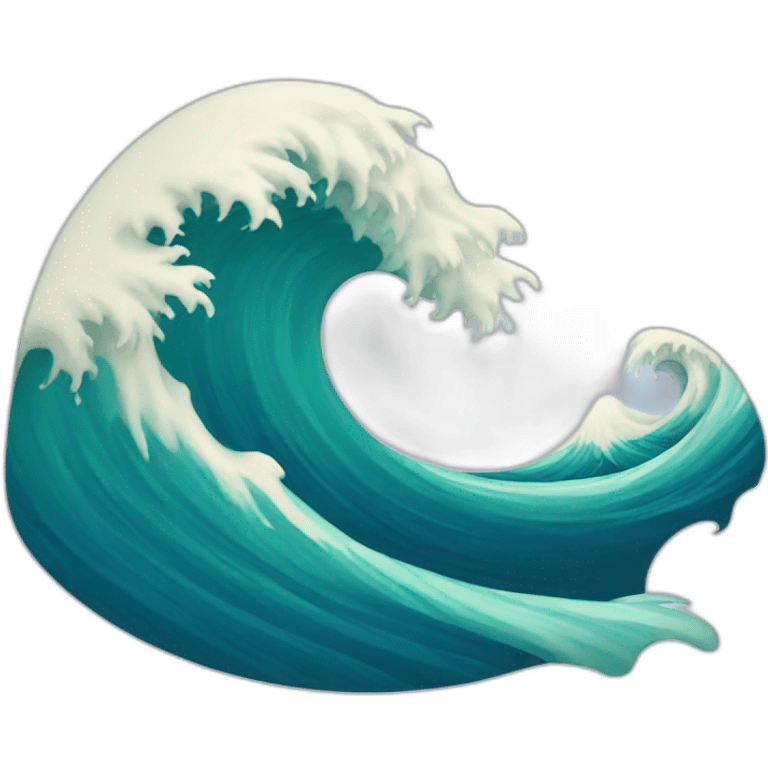 a wave emoji