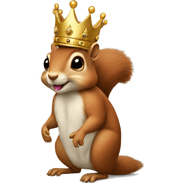 Squirrel with crown emoji