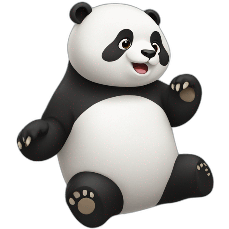 Panda rolling emoji