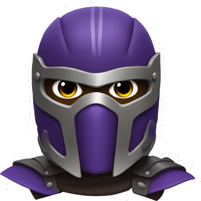 dark purple armor with hawk mask emoji