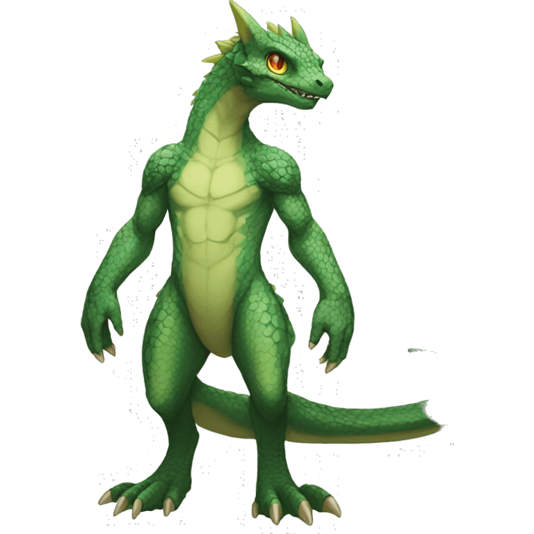 Anthro Sona Fakemon Reptilian Draco Full Body emoji