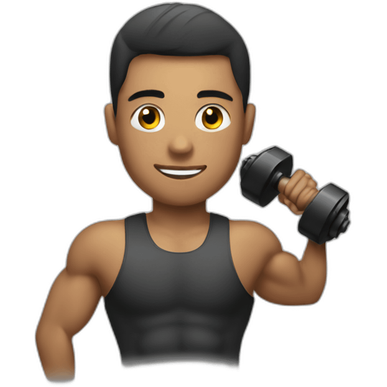 Fitness Athlete with a dumbbell. emoji