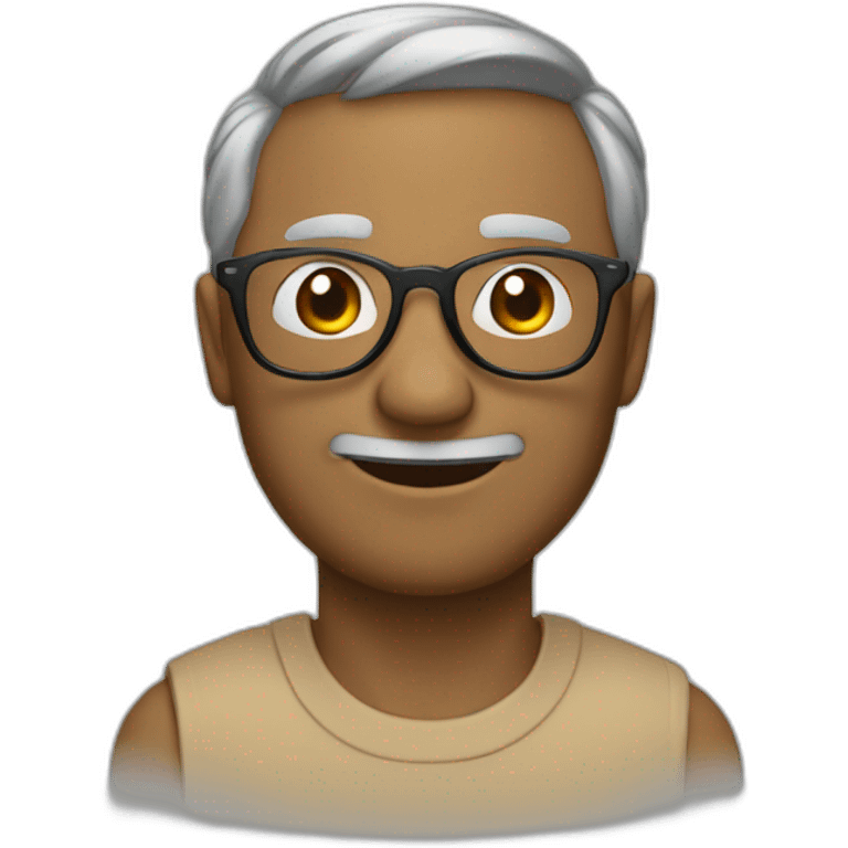 Un homme avec des lunettes moches emoji