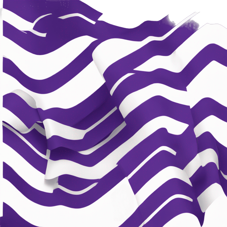 Flag with two parallel horizontal dark purple lines with a straight white line between both lines emoji