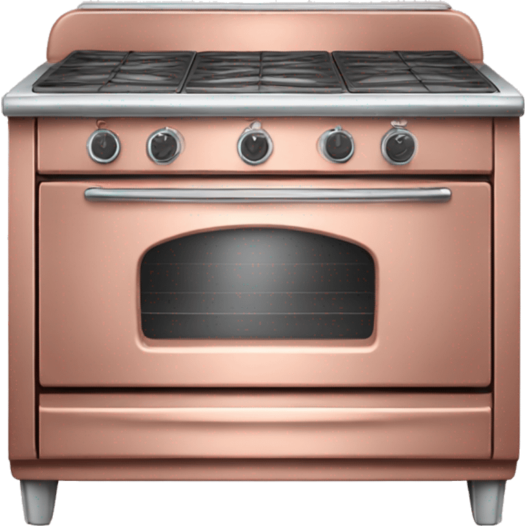 Realistic rose gold  vintage oven. emoji