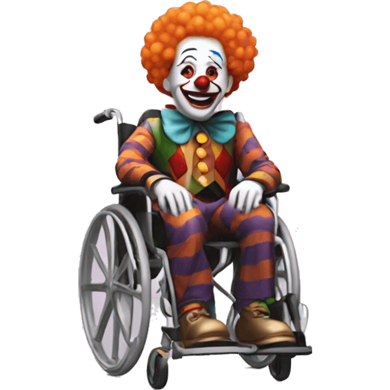 Clown on a wheelchair emoji