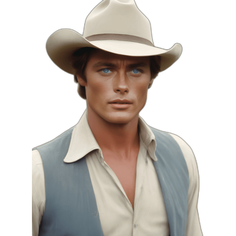 Alain Delon young farmer blue eyes short red hair emoji