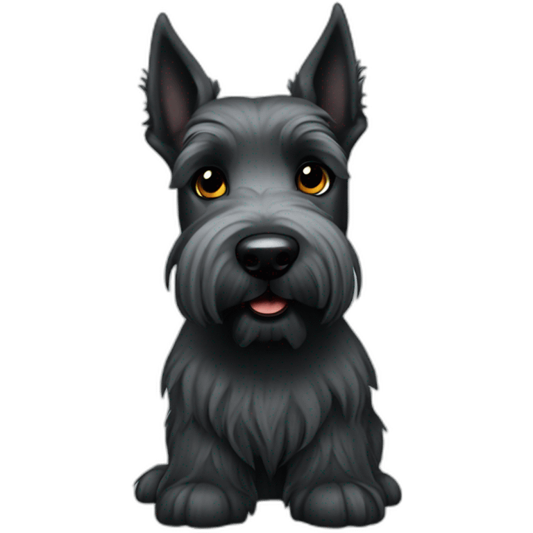 Scottish terrier black eyes black emoji