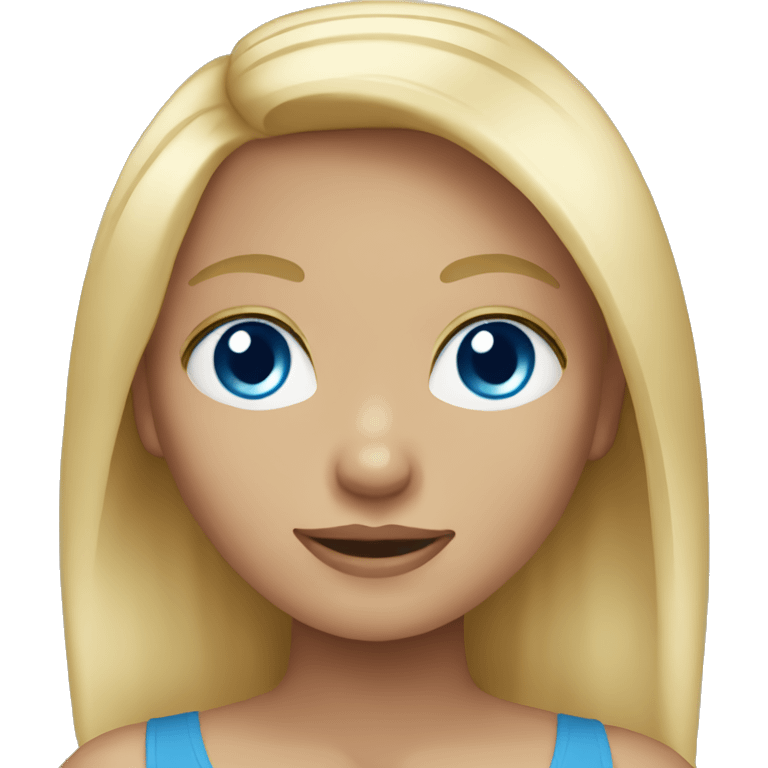 girl with blonde hair and blue eyes emoji