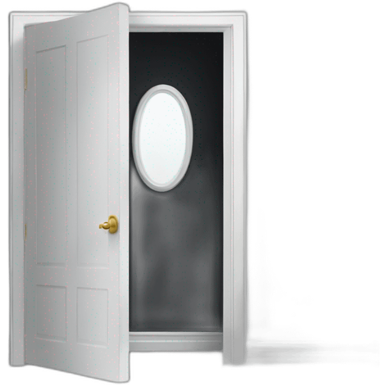 White door half opened to a dark room emoji