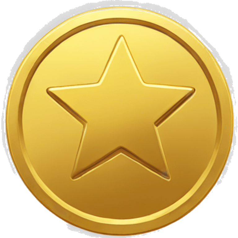 gold coin with star in center emoji