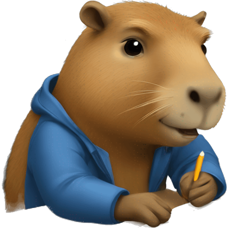 Capybara doing homework  emoji