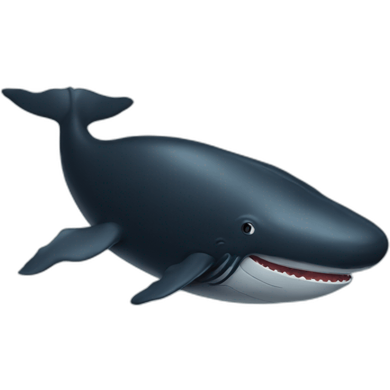 black whale christmas emoji