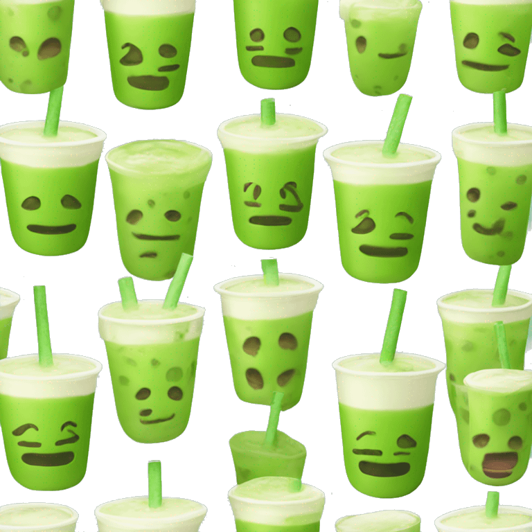 Matcha boba tea emoji