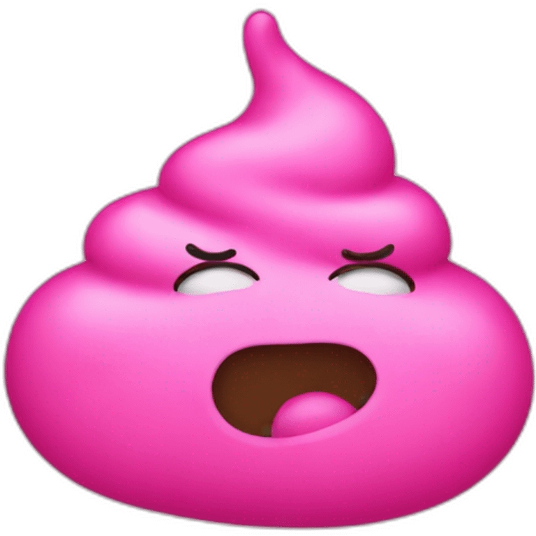 Pink poop emoji