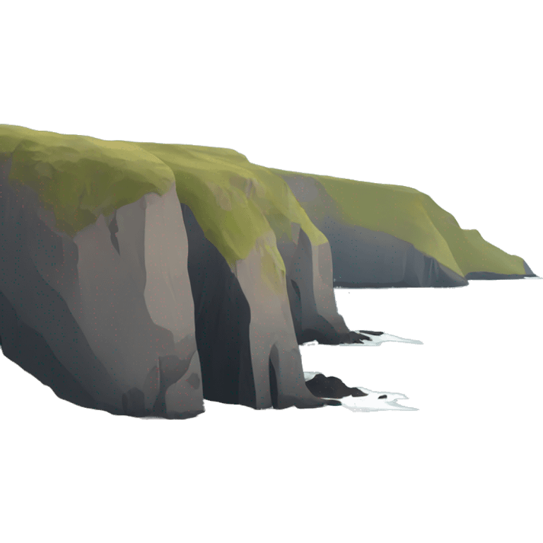 Cliff and ocean side in Scotland   emoji