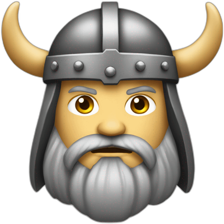 Viking emoji with a black grey background emoji