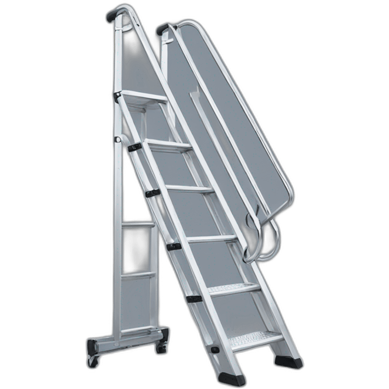 aluminium stair ladder 5 steps with platform emoji