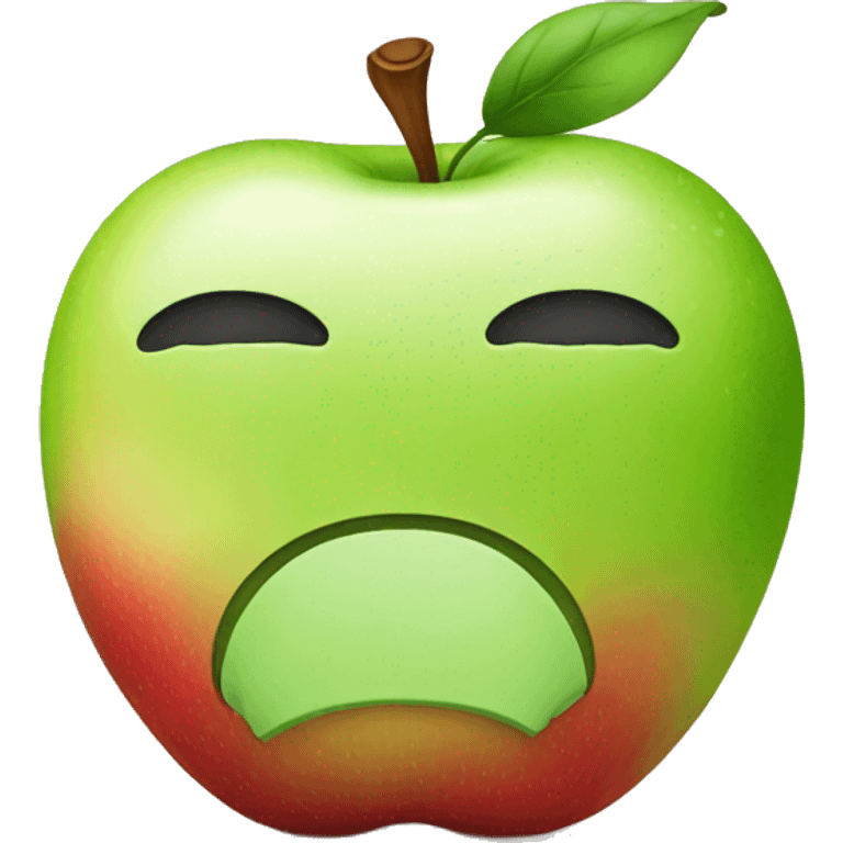 Sad apple emoji