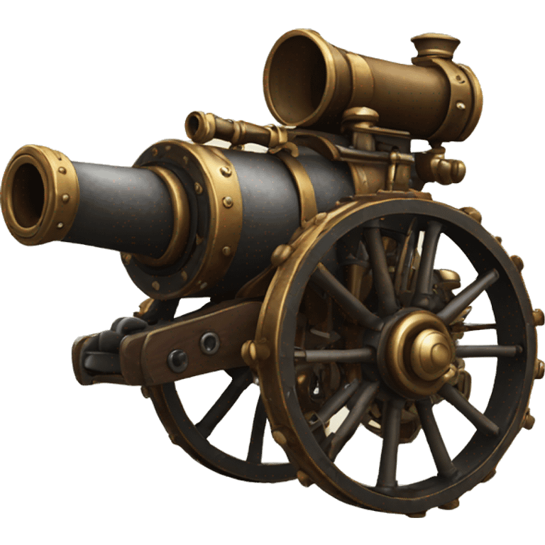 single steampunk pirate artillery canon emoji