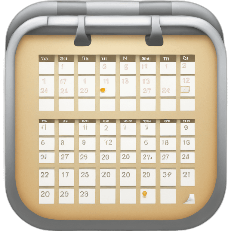 An emoji representing a conference room booking in a digital Calendar such as Outlook emoji