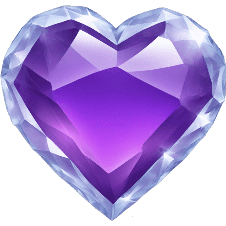 Crystal purple heart emoji