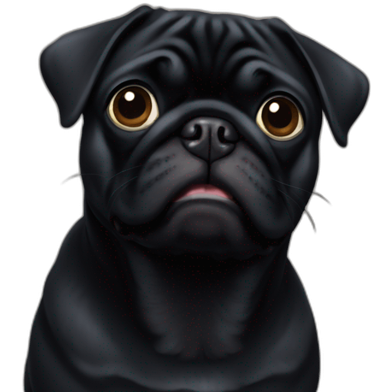 all-black-pug-face emoji