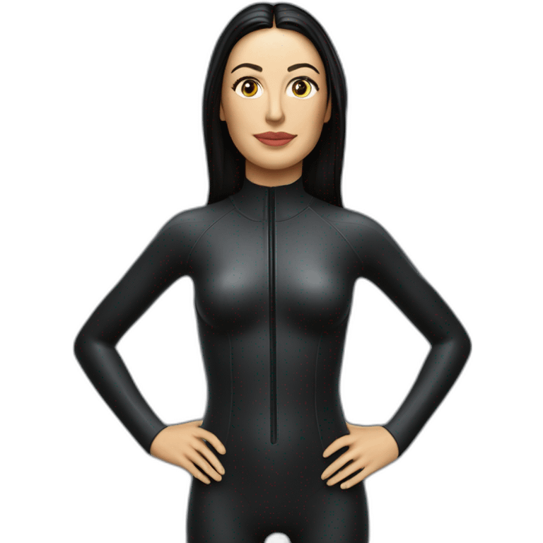 monica belucci wearing a wetsuit hyperrealistic emoji