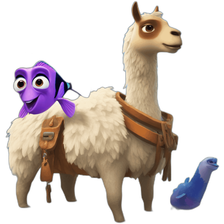 finding dory with fortnite llama emoji