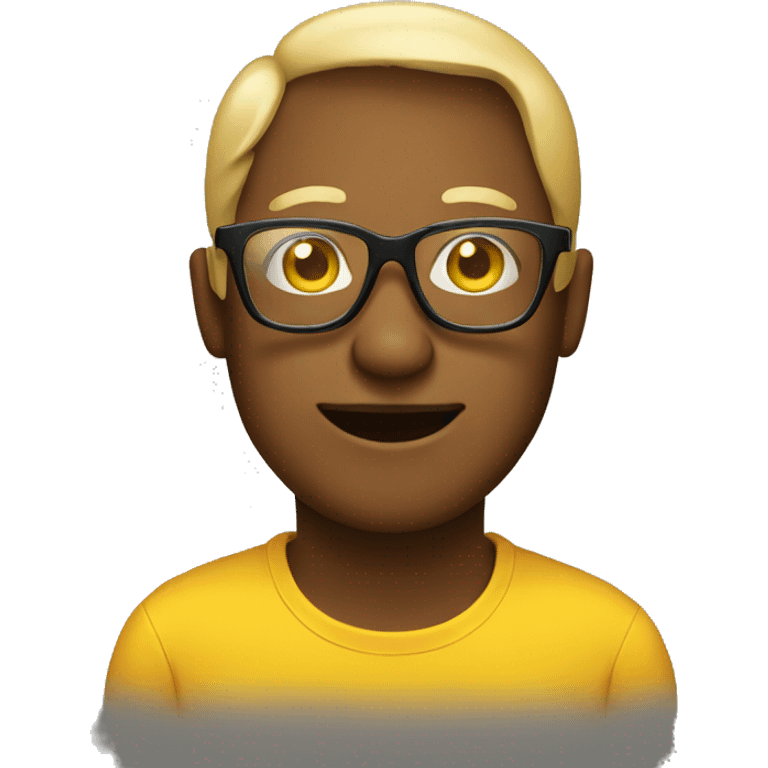 Yellow emoji wearing glasses  emoji